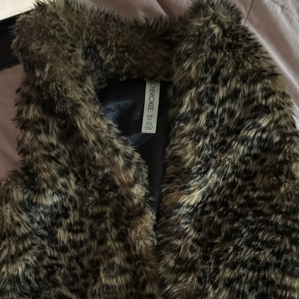 Cherokee Brown Faux Fur Teddy Jacket